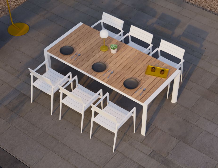 Halki Stackable Outdoor Chair - White