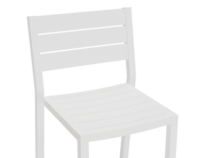 Halki Stool With Backrest - White