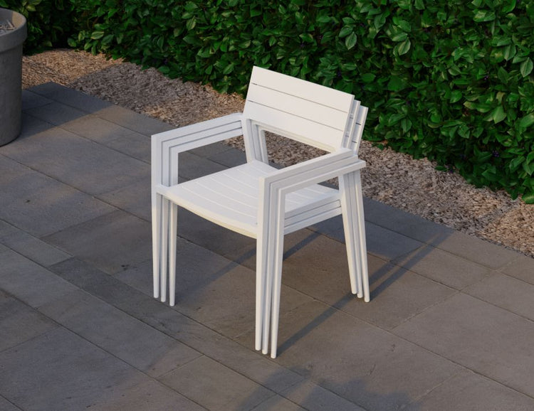 Halki Stackable Outdoor Chair - White