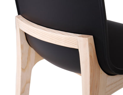 Ara Stool - Natural Frame - Black Shell
