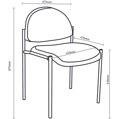 Stacking Visitor Office Chair - Black