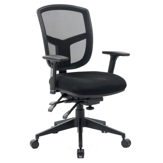 Miami Office Chair with Arms - Black