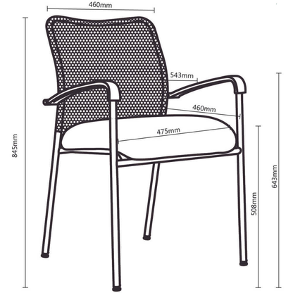 Orlando Heavy Duty Stacking Office Chair - Black