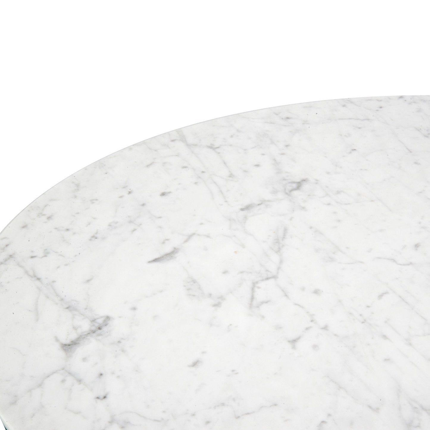 Zodiac 1.15m Round Marble Dining Table - Dark Brown Base
