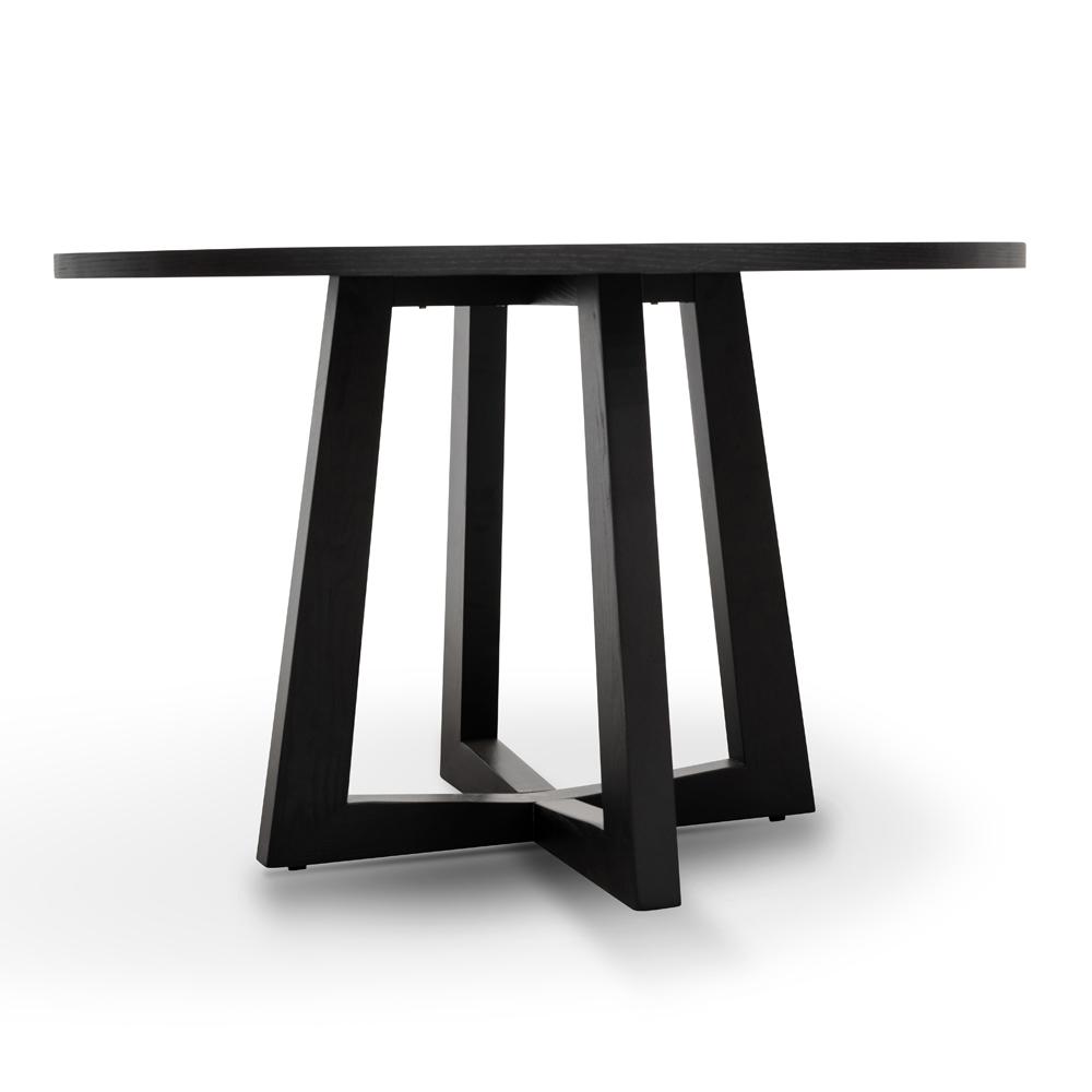 Zodiac 1.2m Round Wooden Dining Table - Black