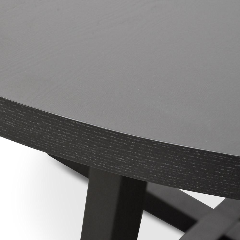 Zodiac 1.5m Round Wooden Dining Table - Black