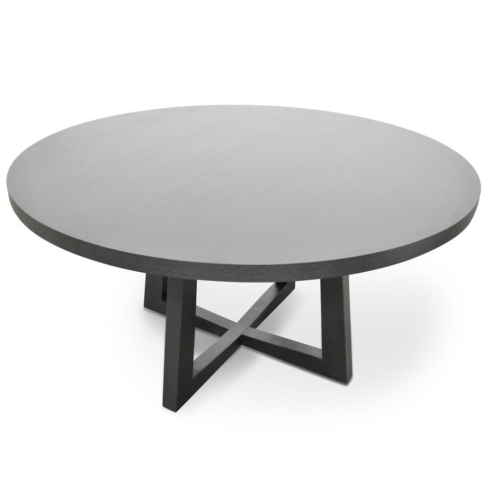 Zodiac 1.5m Round Wooden Dining Table - Black