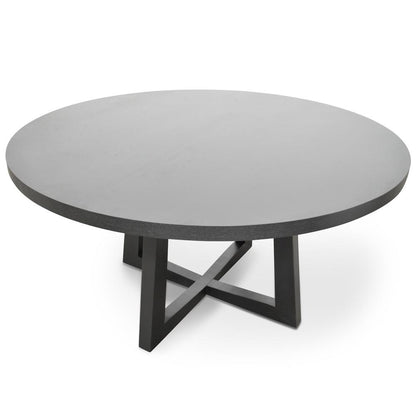 Zodiac 1.5m Round Wooden Dining Table - Black