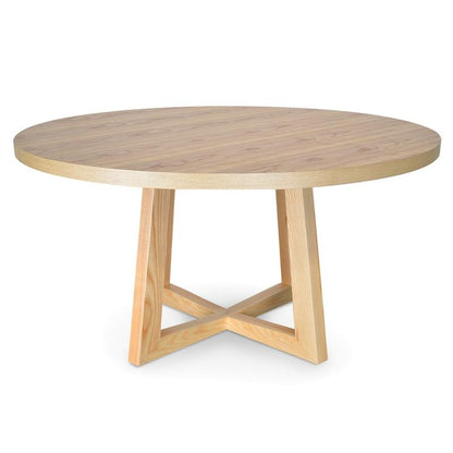 Zodiac 1.5m Round Wooden Dining Table - Natural